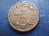 Stare monety 1 krajcar 1781 Austria piękna