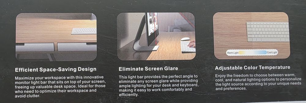 Lampa LED na monitor USB 2 szt