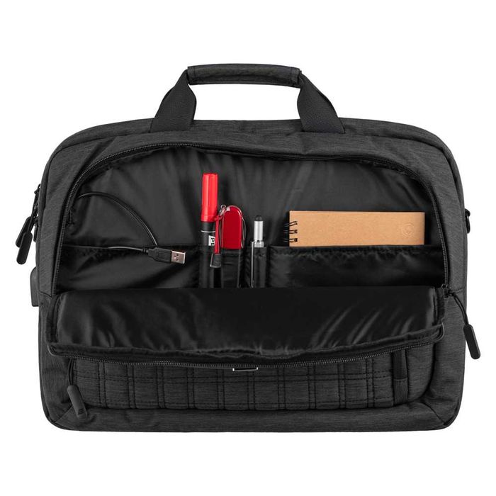 Сумка для ноутбука, 2E CrossSquares 16", нейлон, чорна,-29,9%