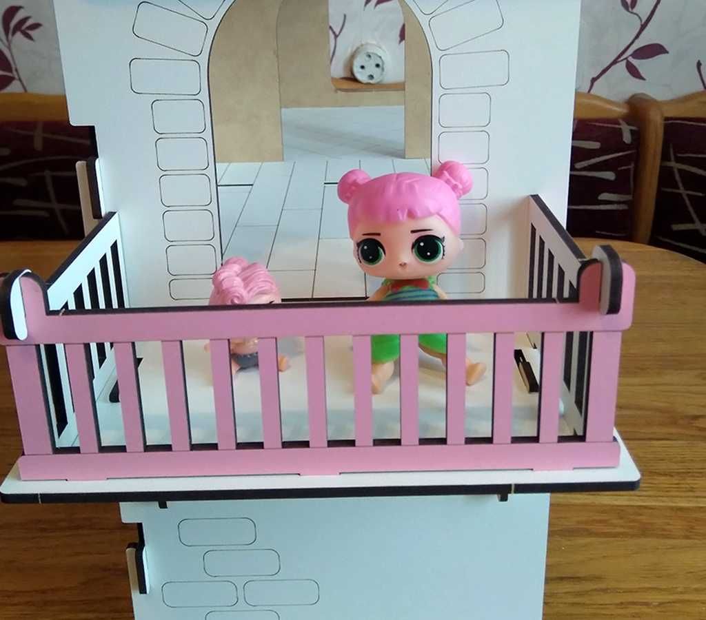 Дім маленьким іграшкам будиночок ляльковий ліфт балкон меблі