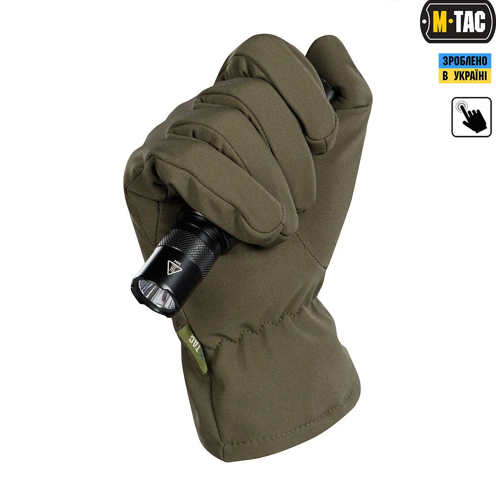 M-Tac рукавички демісезонні Soft Shell Olive