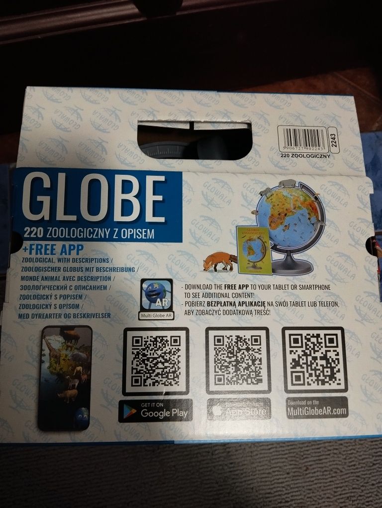 Nowy Globus 220 zoologiczny z opisem z aplikacją
