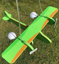 Samolot Lampa dziecięca wisząca żyrandol zielony
