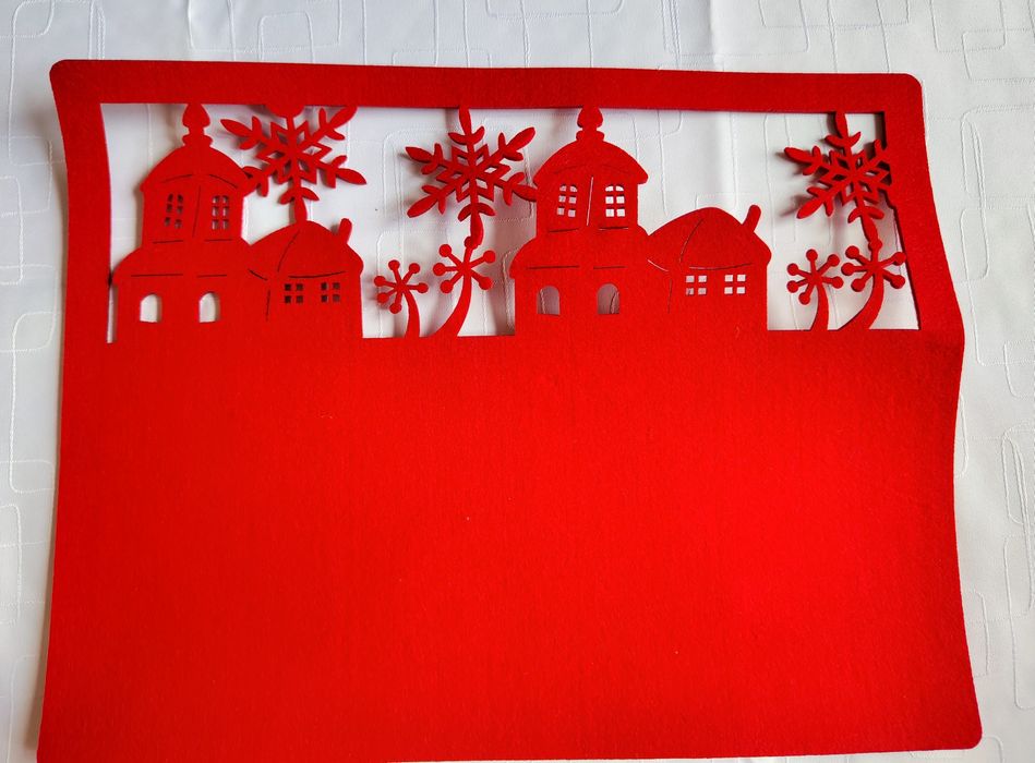 Zestaw filcowe podkładki świąteczne duże Boże Narodzenie