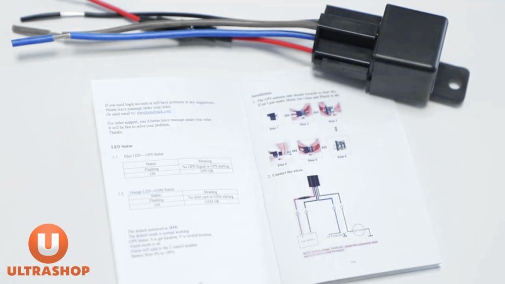 Скрытый GPS-трекер Реле c Блокировкой Двигателя SinoTrack ST-907 • 720