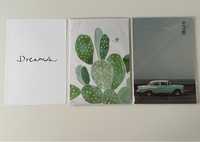 Plakaty Ikea 3 sztuki A4 kaktus auto dreams