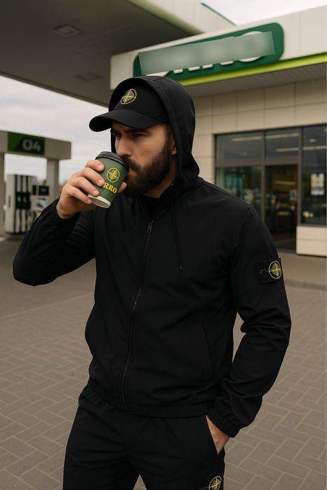 STONE ISLAND мужской спортивный костюм на флисе с флисом кофта штаны
