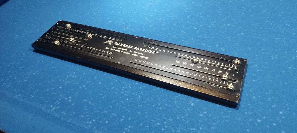 Placa de pontuação para bilhar