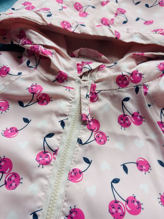 Jesienna / wiosenna kurteczka z motywem wisienek Baby rozmiar 86cm