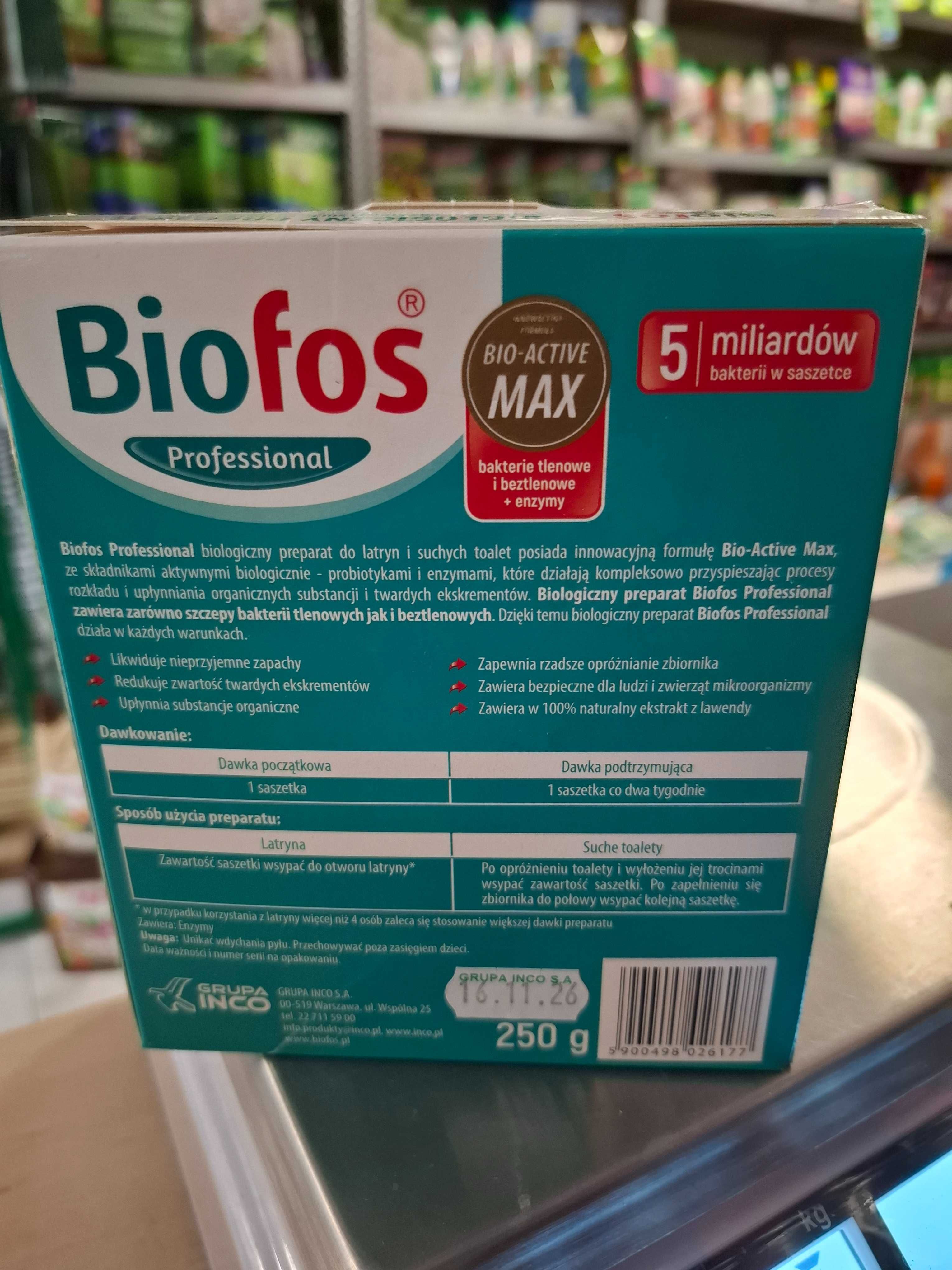 BIOFOS preparat proszek do latryn I SUCHYCH TOALET WC 5X50G BIO