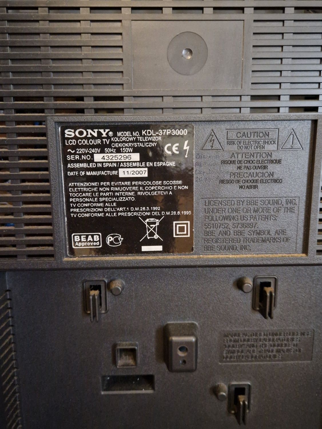 TV Sony para peças ou arranjo