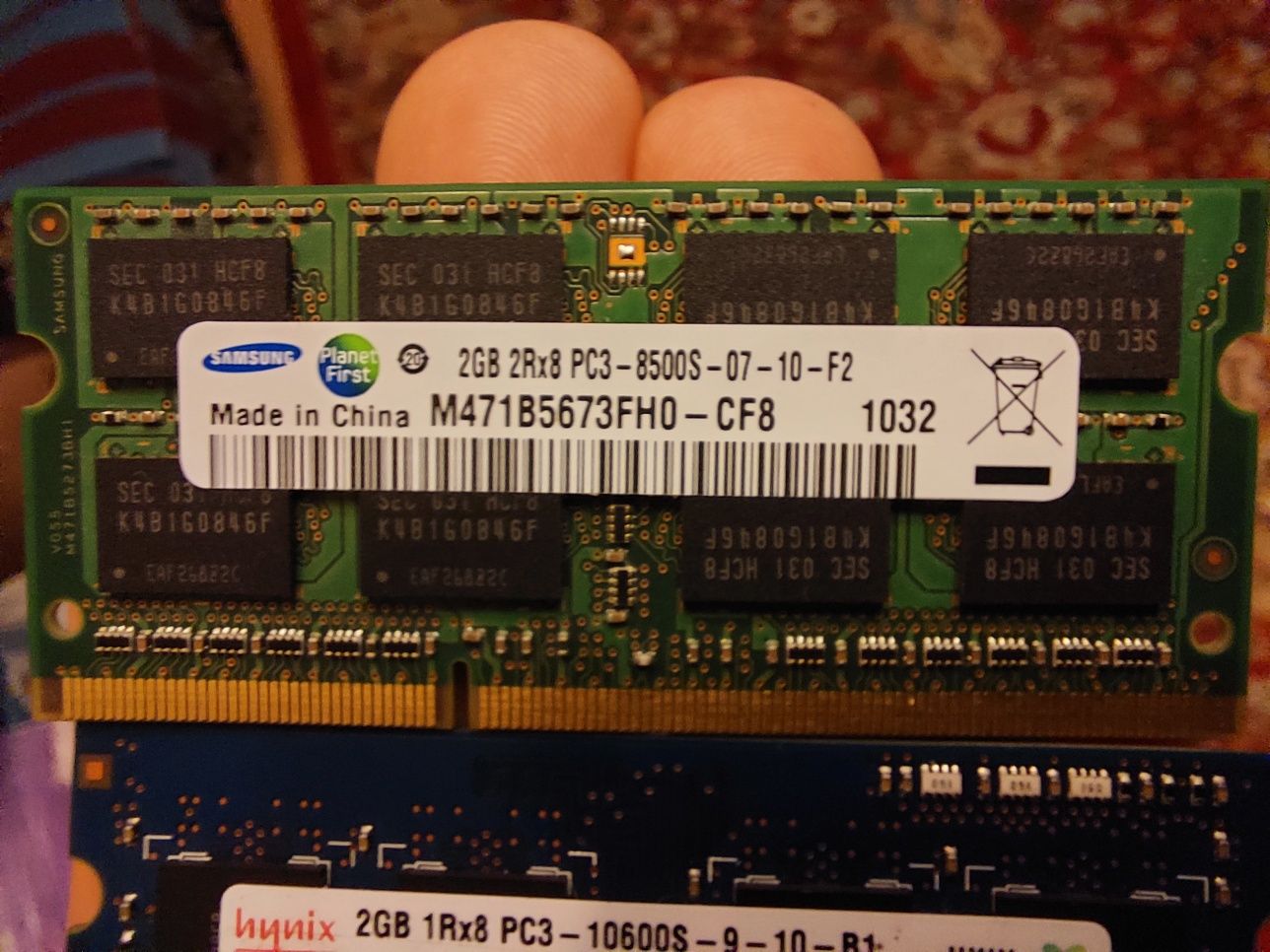 hynix2GB PC3-10600S ASint DDR3 2GB-1333 Samsung2GB PC3-8500S hynix1GB