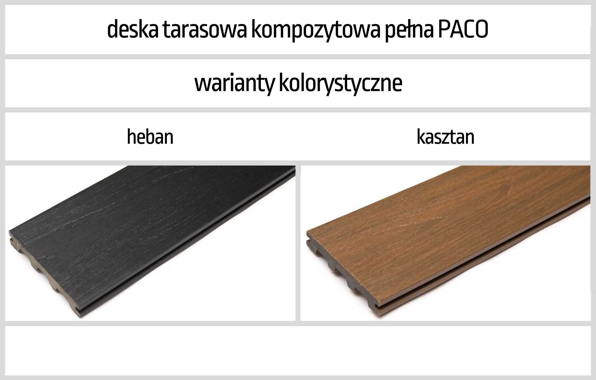 PROMOCJA deska kompozytowa tarasowa PEŁNA 3D 138x23 mm dł. 2,2m