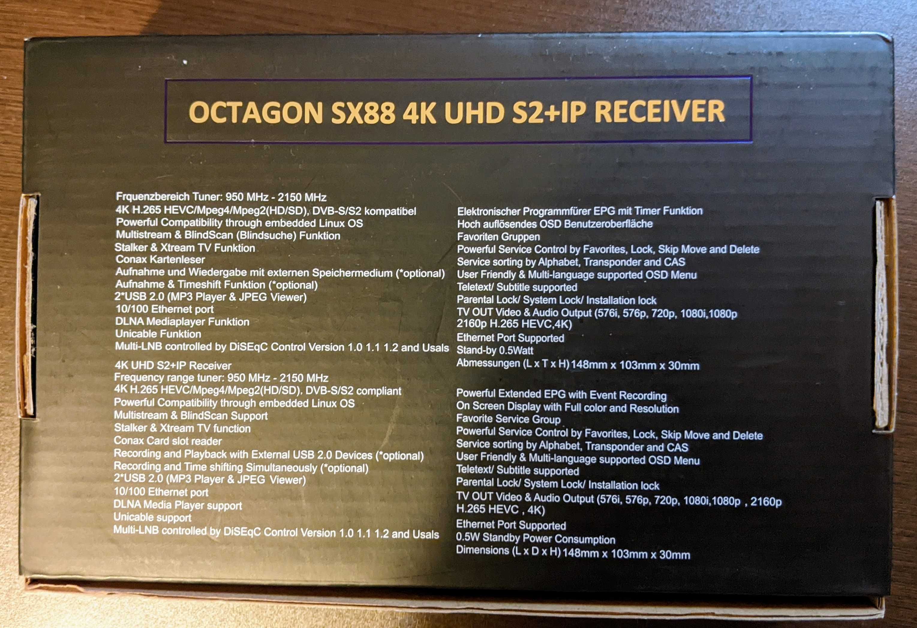 Receptor Octagon SX88 4K