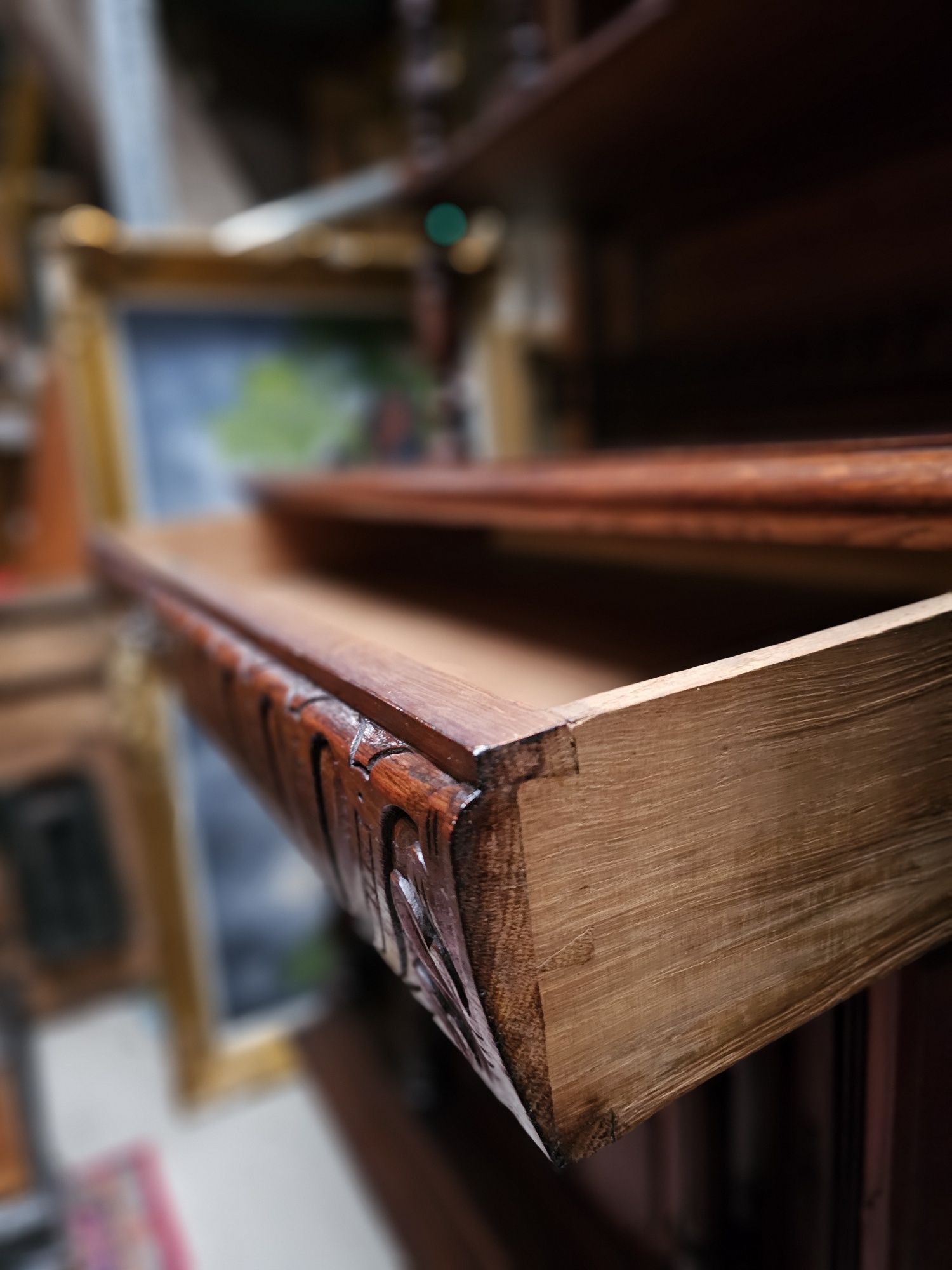 Kredens eklektyczny z witrażami #1600 Stylowy Węgrów