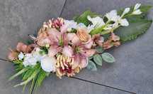 Kompozycja kwiatowa na grób cmentarz stroik ikebana Z145