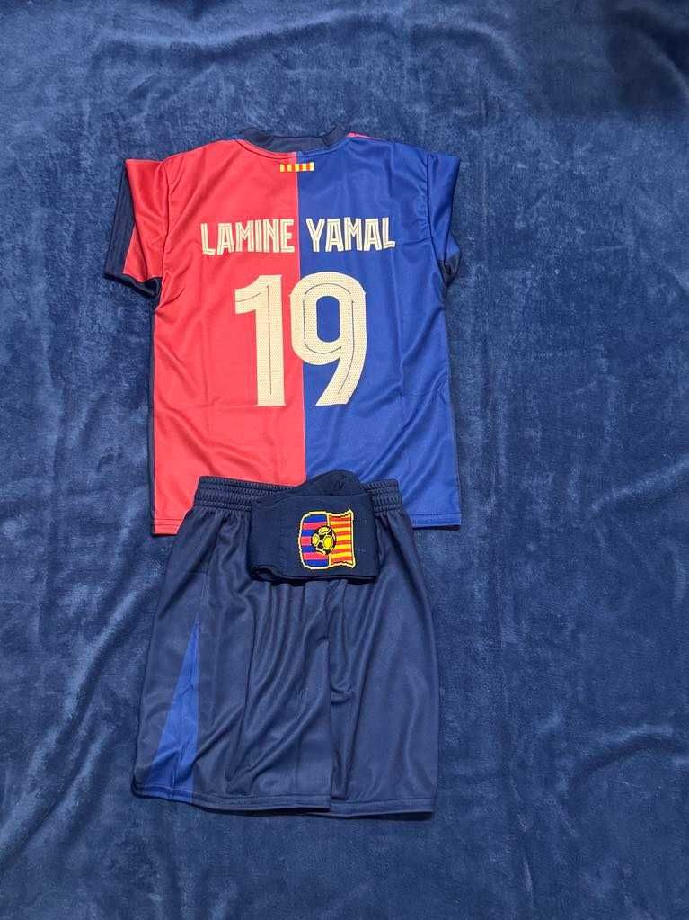 Yamal - Barcelona - Strój piłkarski 116cm z getrami