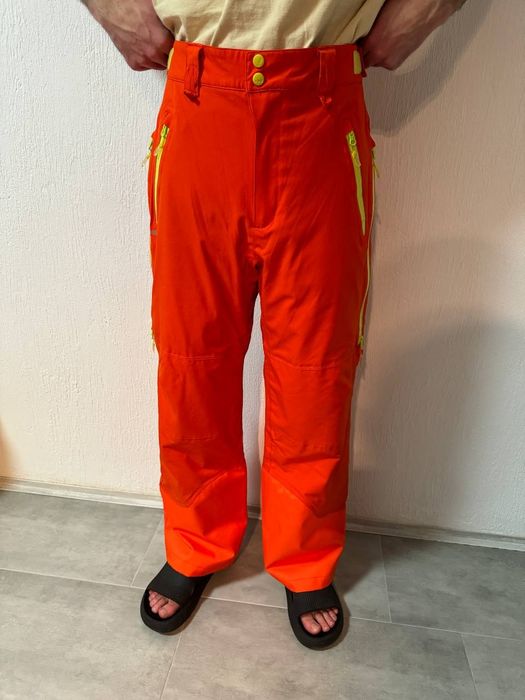 Лыжные штаны женские wedze яркие оранжевые горнолыжные