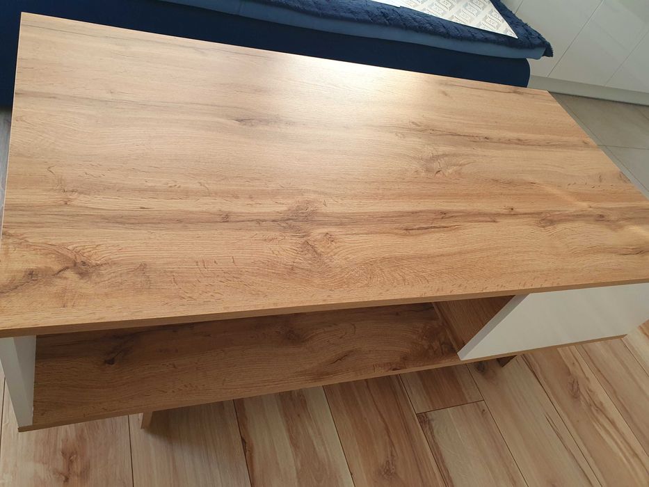 Stolik kawowy lakier+ drewno