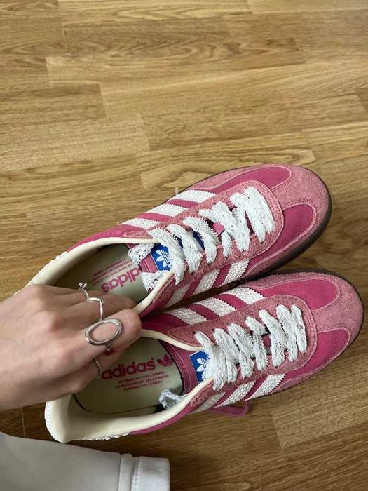 Adidas Gazelle Damskie Różowe Trampki, Rozmiar 39