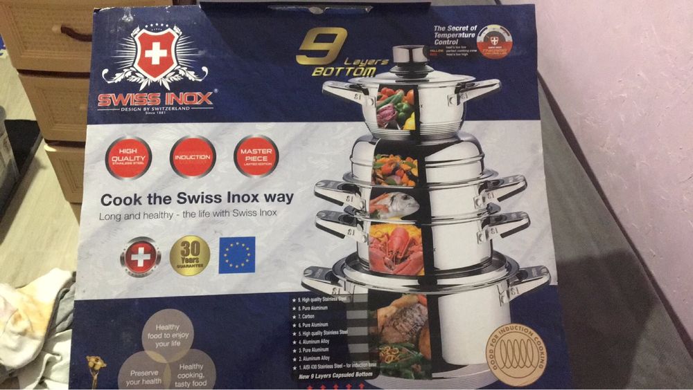 Swiss Inox оригинал Швейцария посуда 9 предметов