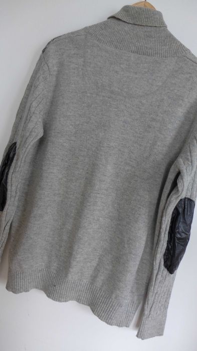 JACK&JONES Wełniany sweter męski modny szary zamiast bluzy L / M WEŁNA