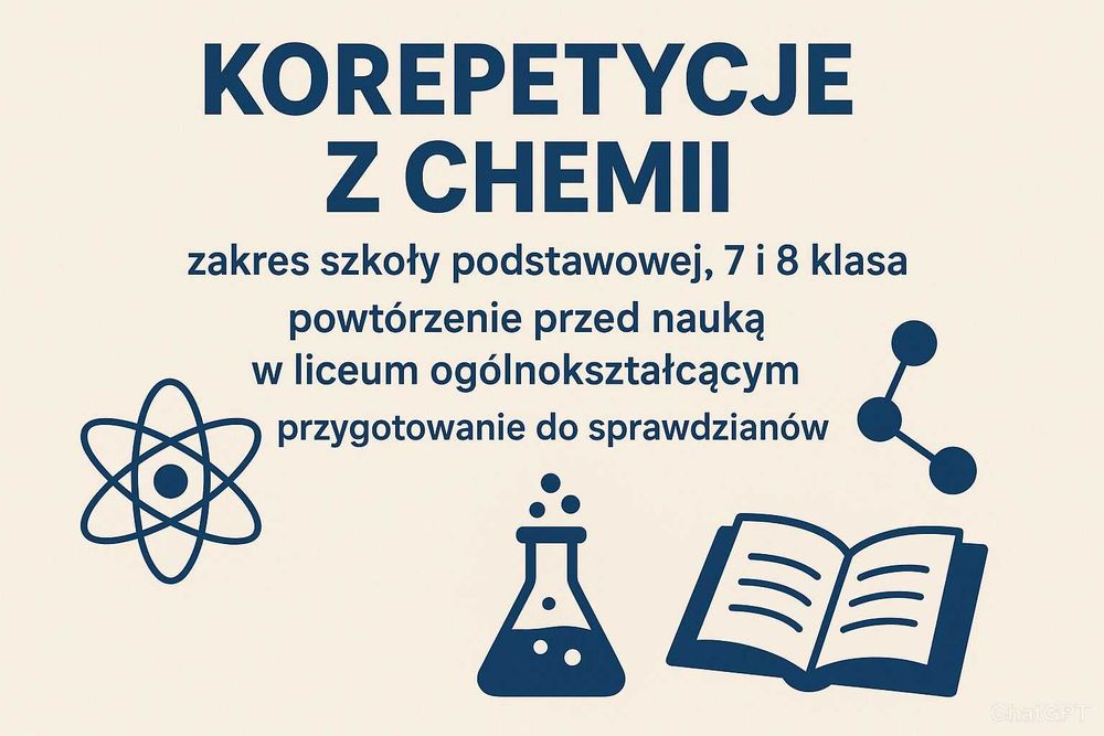 Korepetycje chemia, szkoła podstawowa.
