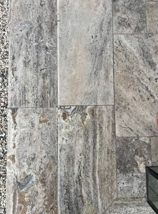 Trawertyn, komplet rzymski, płytki, stopnie, podłoga, ściana, taras