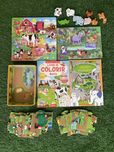 Puzzles Figuras Cenario Livros de colorir Zoo e Quinta