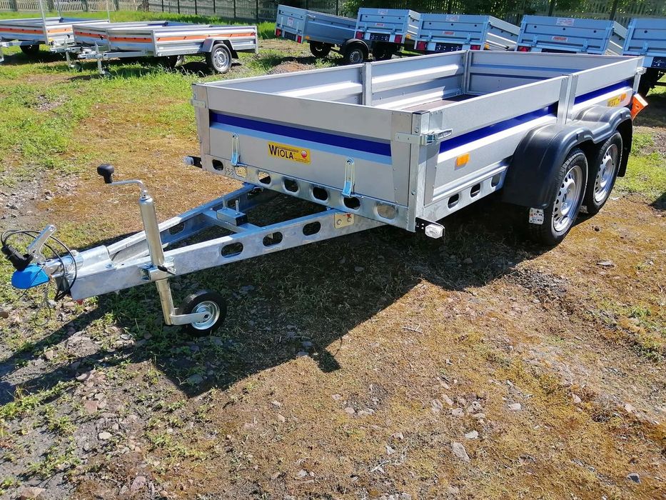 Wiola Silezia PLUS  Solidna przyczepa lekka MOCNA RAMA 2920x1420x380 RATY DWIE OSIE