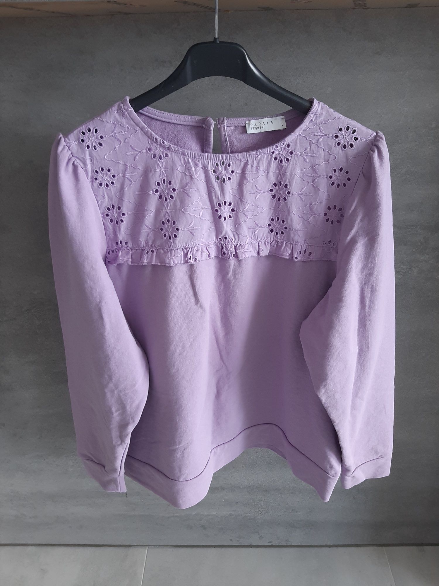 Bluza damska z azurem liliowa Papaya L