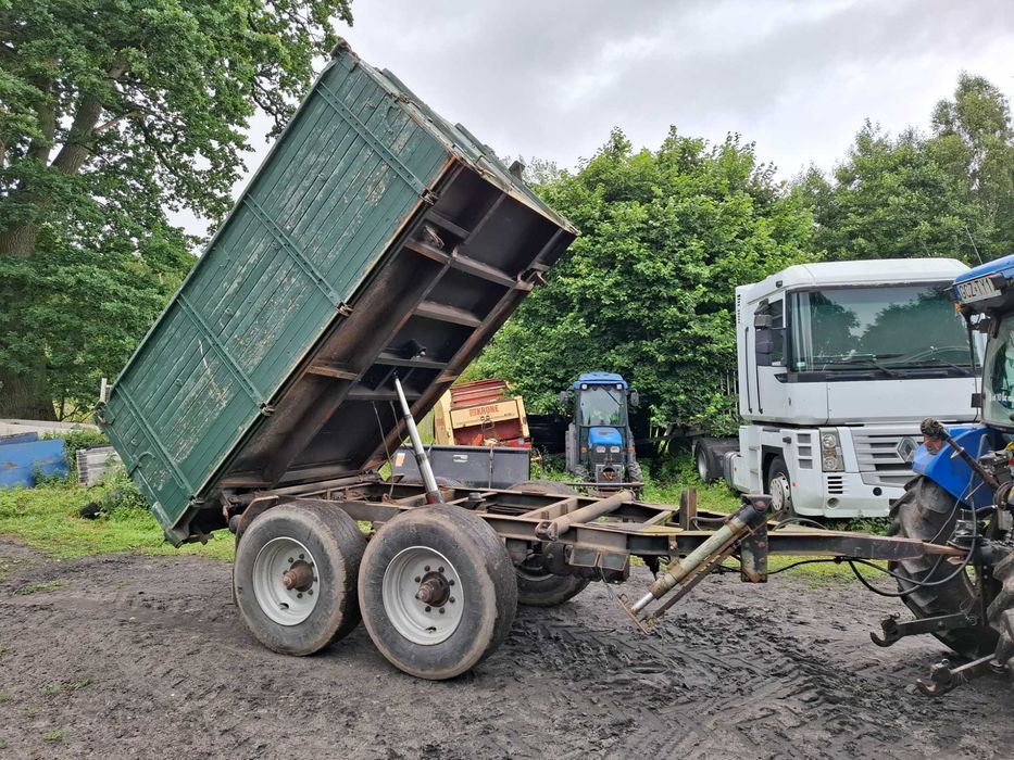 przyczepa wywrotka tandem 3 stronna 2 osie 10ton.