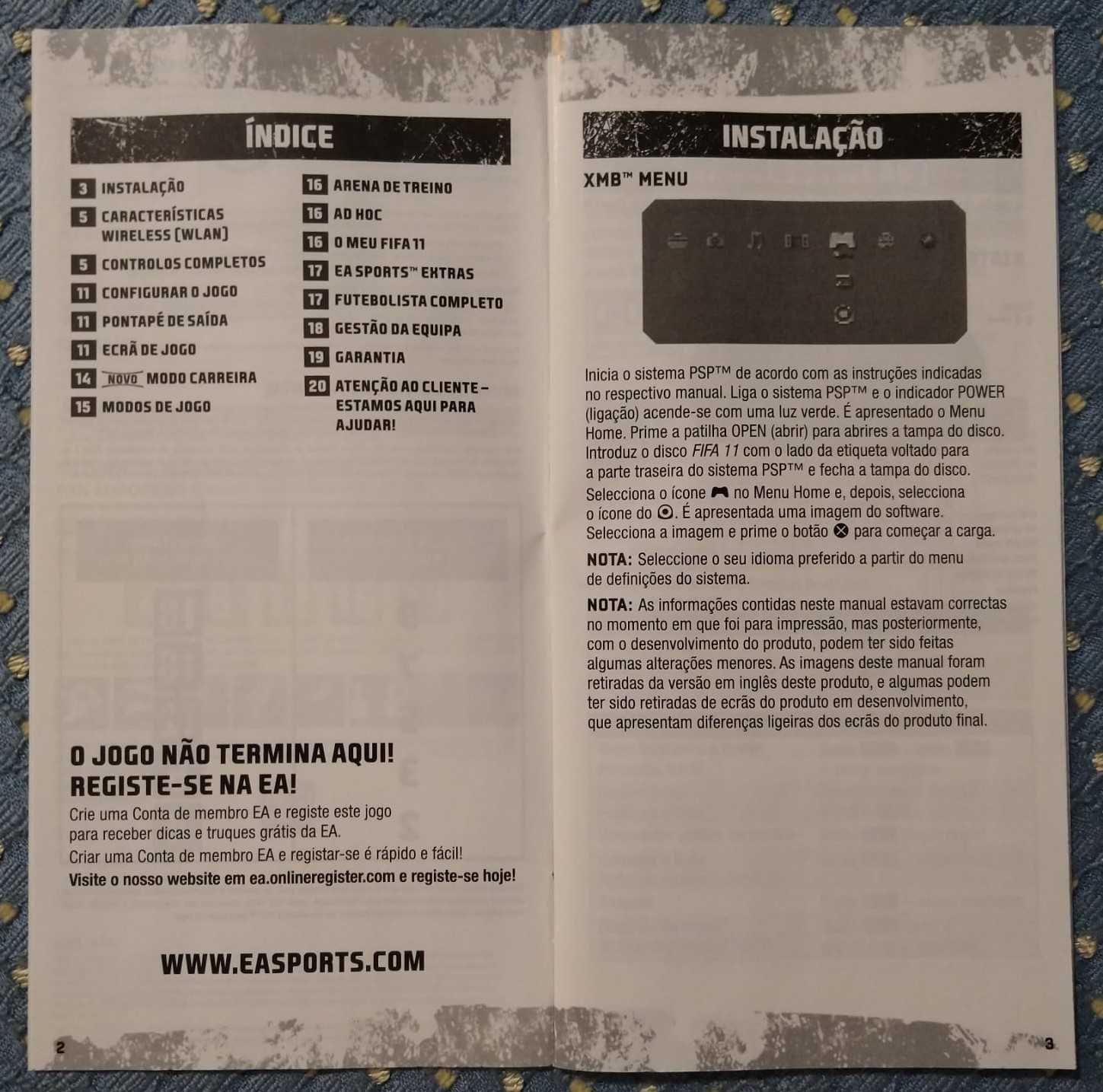 Jogo PSP "FIFA 11" + Caixa Original + Manual - Como NOVO!