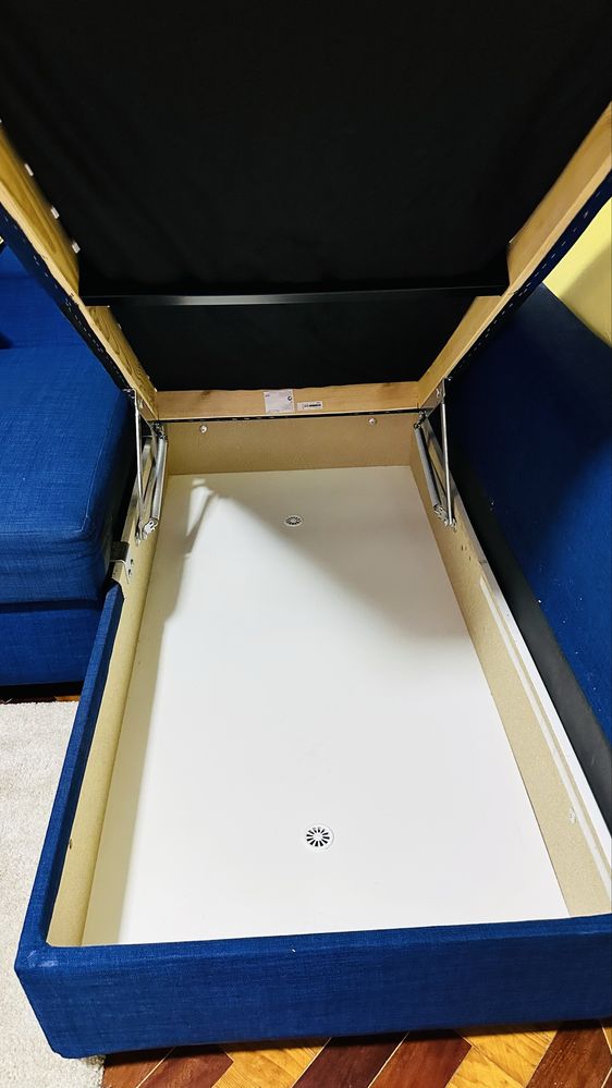 Sofá-cama de canto c/arrumação - IKEA