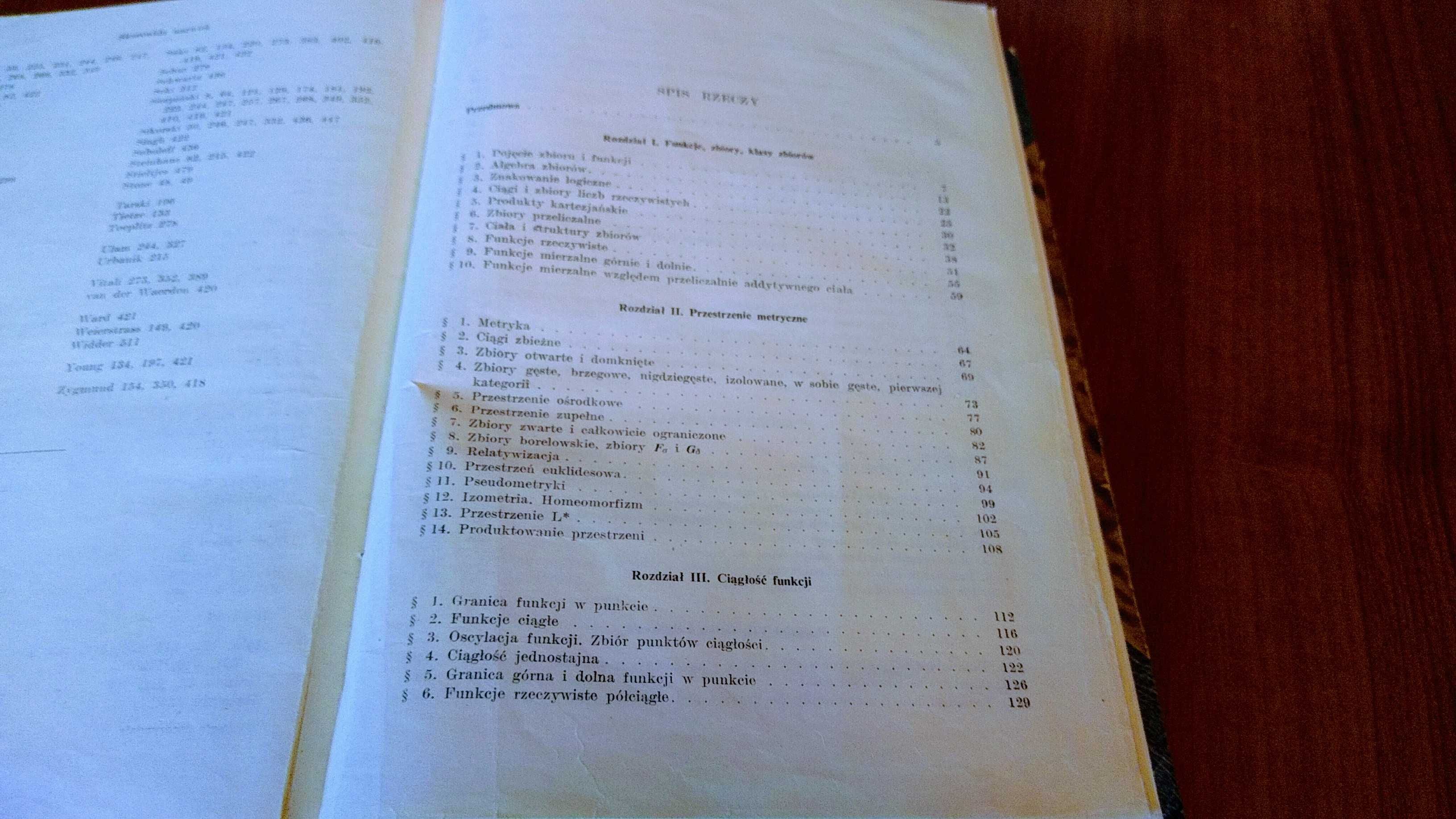 Funkcje rzeczywiste Tom 1, 2  Monografie Matematyczne 35 37 Sikorski