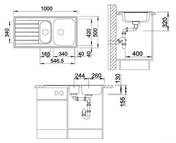 Мойка прямоугольная Blanco Livit 6S