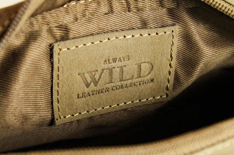 saszetka męska z nubukowej skóry, ze smyczką - always wild