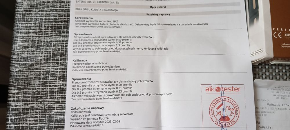 Alkomat Sentech AL 2500 PRIME