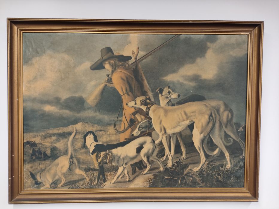 Quadro com motivos de caça