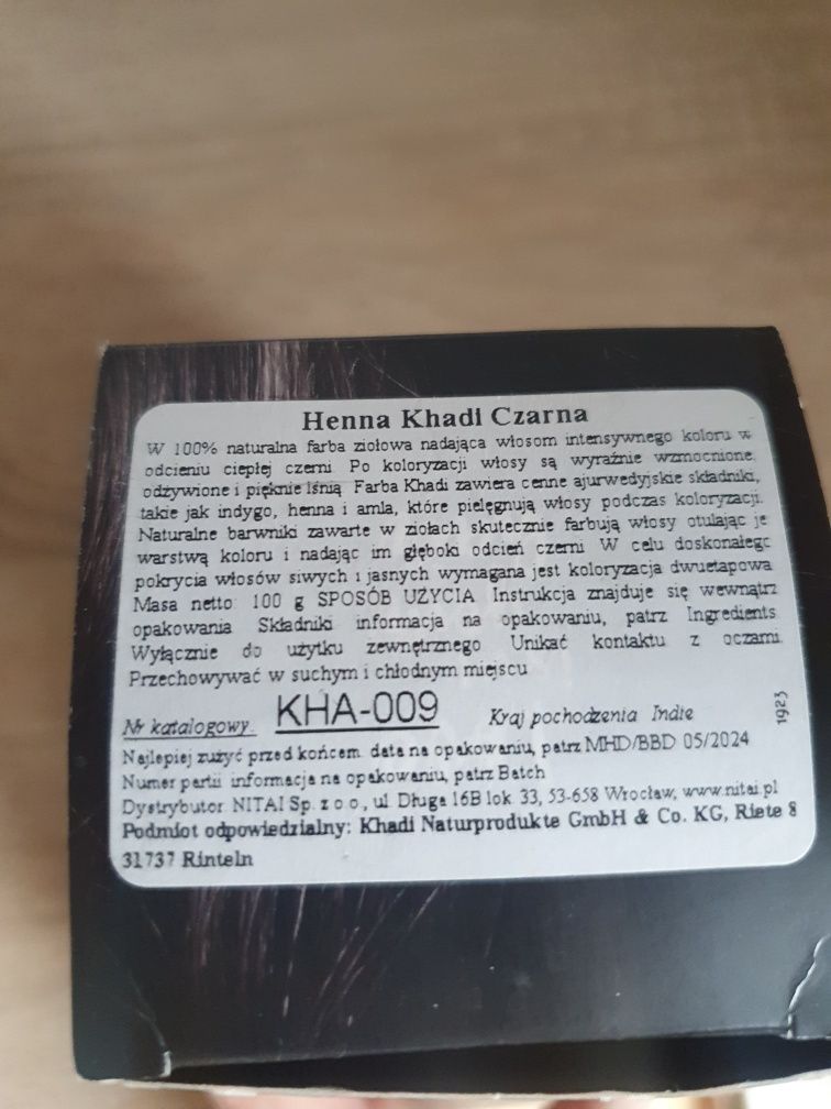 Henna khadi czarna