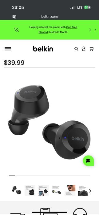 Беспроводные наушники Belkin