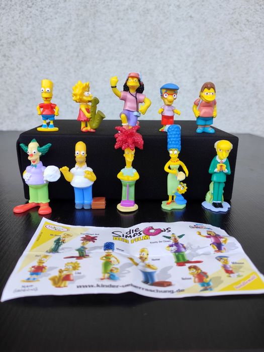 Zestaw! Figurki Kinder niespodzianka the Simpsons 2008 + karteczka.