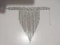 Gargantilha  de strass prateado