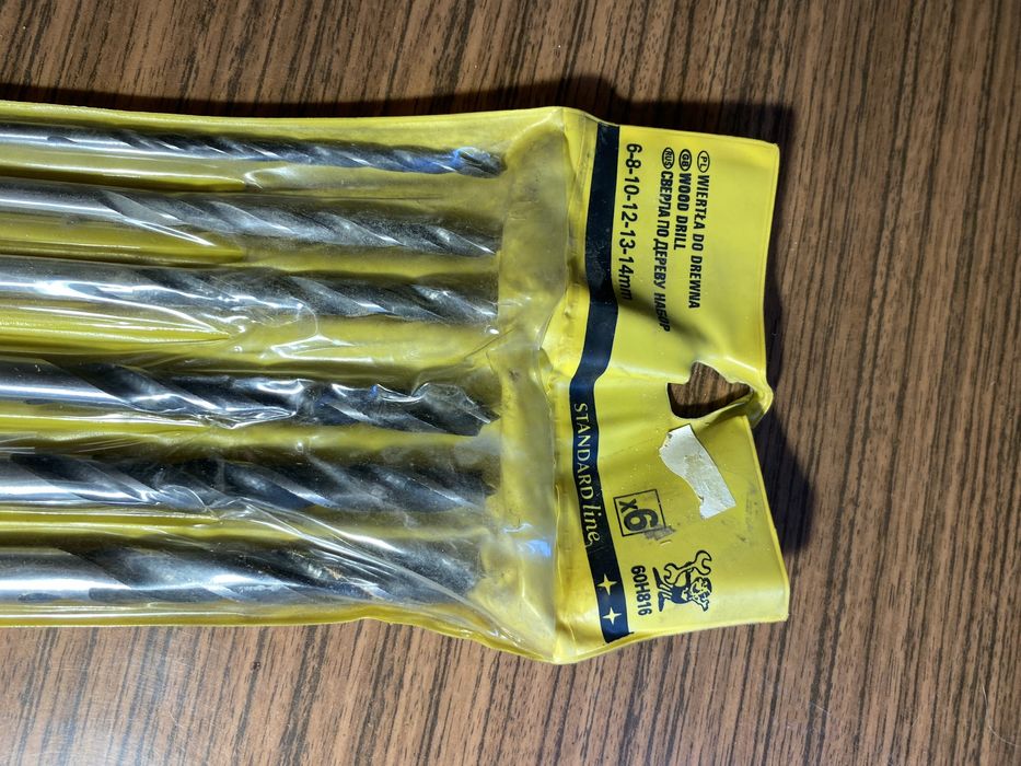 Zestaw 6 wiertel do drewna