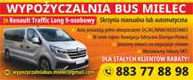 Wynajem BUS 9 OSOBOWY Renault Trafic Long 2024-Mielec