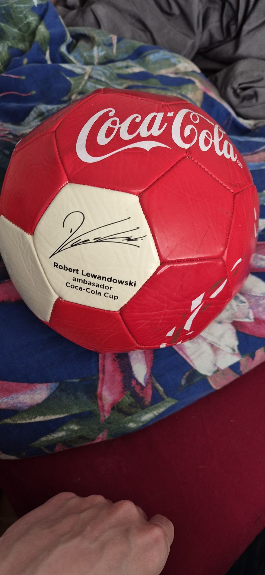 piłka cocacola Lewandowski autograf