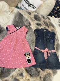 Sukienki 2 sztuki 122-128 Minnie H&M jesns