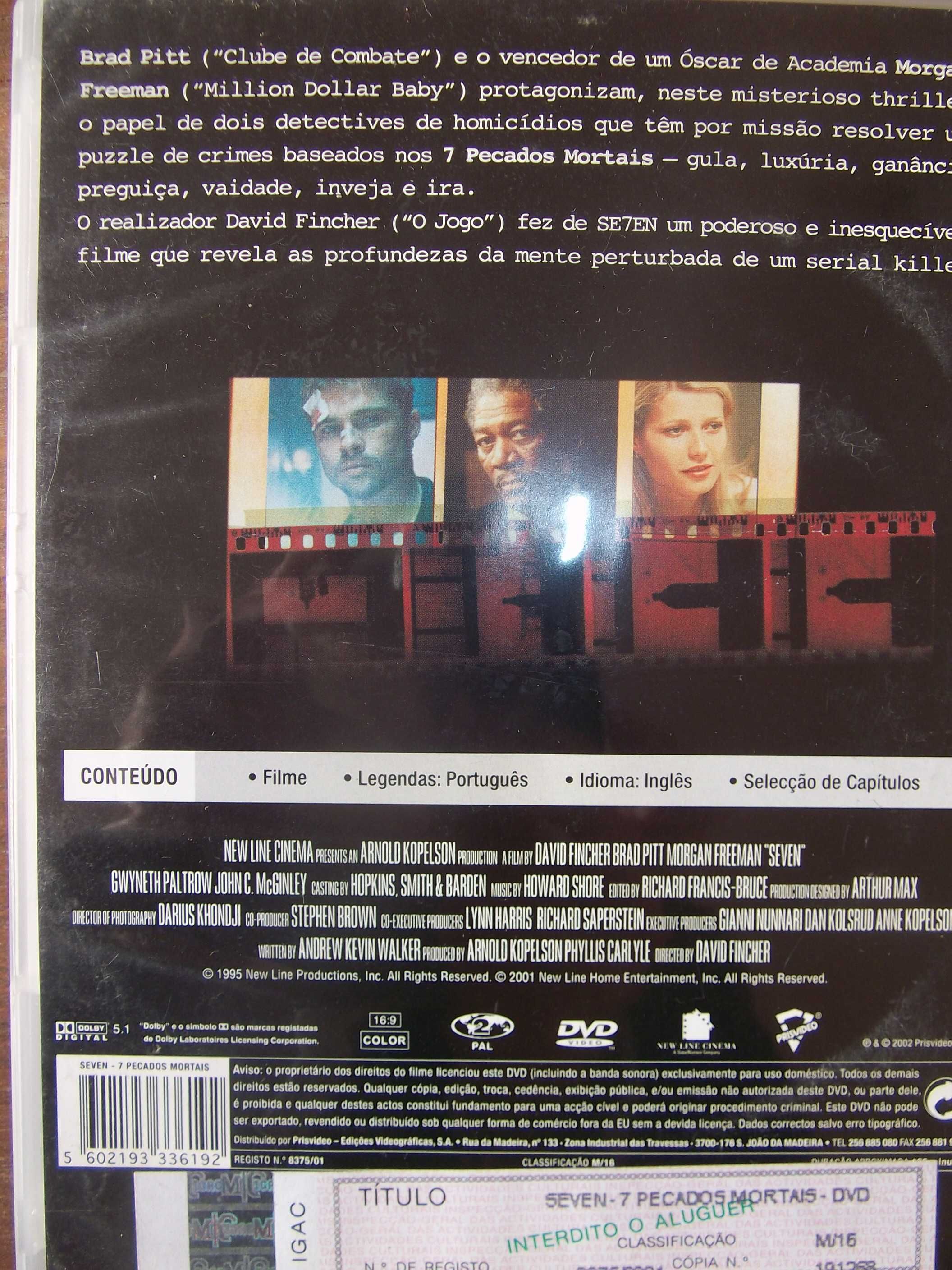 Seven / Se7en 7 pecados mortais - filme DVD