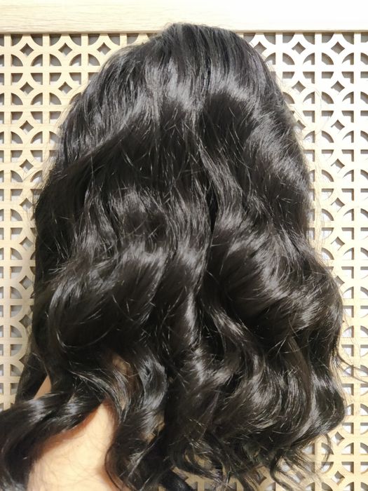 Натуральна перука темний шоколад  50см