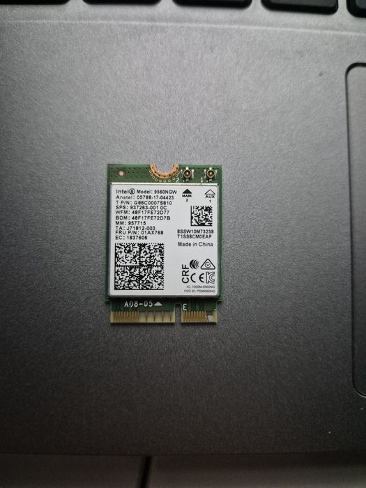 Плата WiFi+Bluetooth Intel 9560 NGW